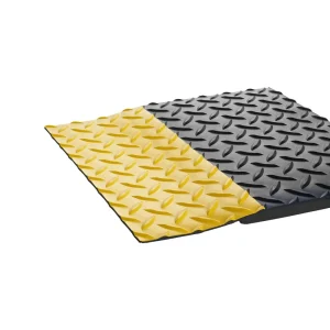 Crown Matting Industrial Deck Plate 3’x75′ Black w/Yellow (CDR0036YB-75) - view 2