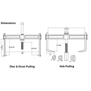 Astro Pneumatic Heavy Duty Hub Drum and Rotor Puller Kit (78830) - view 4