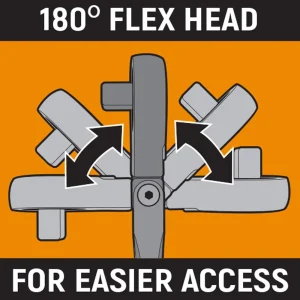 Gearwrench 81371T 1/2″ Drive 90 Tooth Cushion 17″ Locking Flex Head Teardrop - view 4