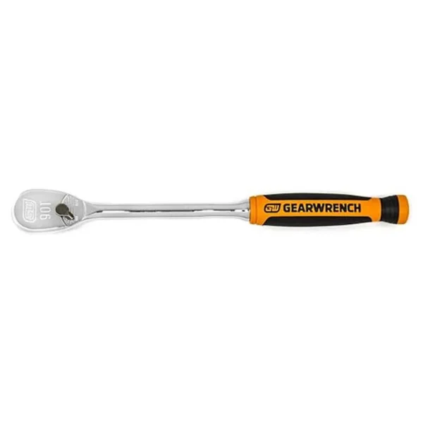 Gearwrench 81029T 1/4″ Drive 90-Tooth Long Handle Dual Material Ratchet 8″