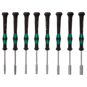 Wera 05345279001 8 Piece 2069/8 3/32” – 1/4” Kraftform Micro Nutdriver Set