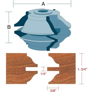 Shop Fox Stile Rail Roman Ogee Set Entry Door Router Bits Carbide (DC2174) - view 3