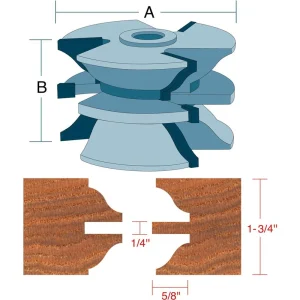 Shop Fox Stile Rail Roman Ogee Set Entry Door Router Bits Carbide (DC2174) - view 4