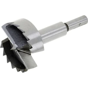 Shop Fox 2 Inch Saw-Toothed Forstner Bit with 3/8 Inch Shank 3-1/2 Inch Long (D1015)