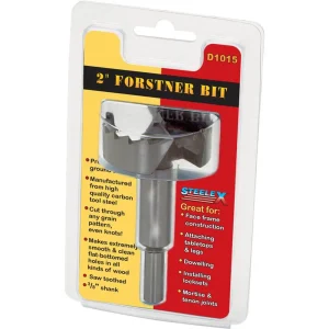 Shop Fox 2 Inch Saw-Toothed Forstner Bit with 3/8 Inch Shank 3-1/2 Inch Long (D1015) - view 3