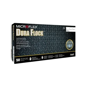 Microflex DFK-608S Flock-Lined 8 Mil Nitrile Gloves – Small