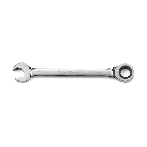 Gearwrench 85515 15mm Double Box Ratcheting Socketing Open End Wrench