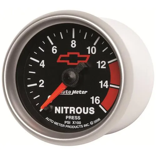 Auto Meter GM Performance 0 To 1600 psi 2-1/16 Inch Nitrous Oxide Pressure Gauge – 3674-00406