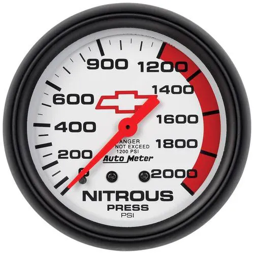Auto Meter GM Performance 0 To 2000 psi 2-5/8 Inch Nitrous Oxide Pressure Gauge – 5828-00406