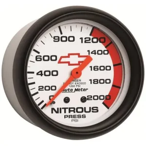 Auto Meter GM Performance 0 To 2000 psi 2-5/8 Inch Nitrous Oxide Pressure Gauge – 5828-00406 - view 2