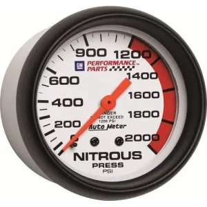 Auto Meter GM Performance 0 To 2000 psi 2-5/8 Inch Nitrous Oxide Pressure Gauge – 5828-00407 - view 2