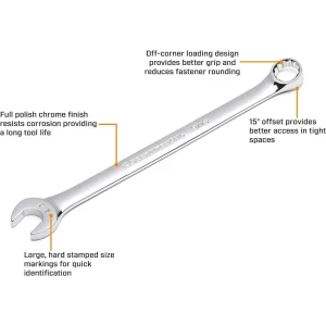 Gearwrench 81662 12 Pt. SAE Long Pattern Full Polish Combination Wrenches – 7/8″ - view 2