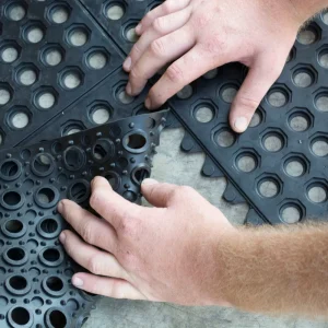 Buffalo Tools RMAT33I4PK 3 x 3 Foot Interlocking Rubber Mats – 4 Pack - view 2