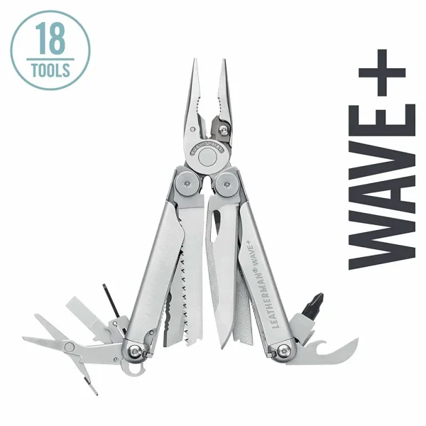 Leatherman 832531 Wave+ 18-in-1 Multi-Tool with Black Nylon Sheath