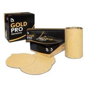 US Chemical And Plastics 6″ Velcro Sanding Discs Gold 50-Pack 320-Grit (82414)