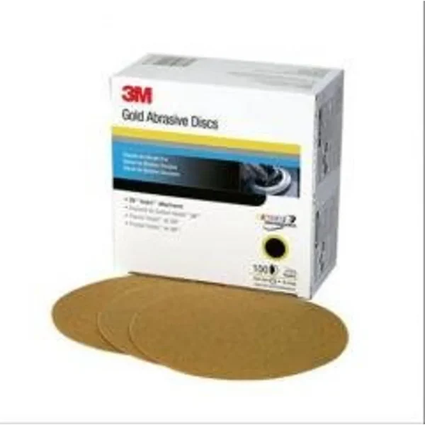 3M 6″ P320A Hookit Gold Abrasive Disc 216U (975)
