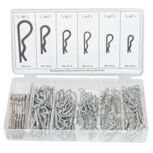 K Tool International R-Clip Cotter Pin Assortment 150-Piece And Case (KTI-00071)