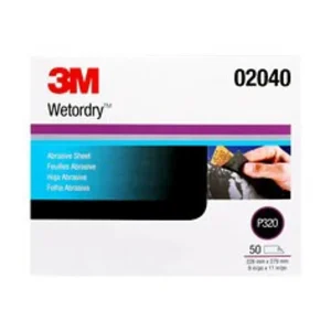 3M 9″ x 11″ P320+Grit Wetordry Abrasive Sheet (02040) - view 4