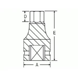 Grey Pneumatic 19Mm Hex Bit Impact Socket 1-1/2″ Drive (6919M) - view 2