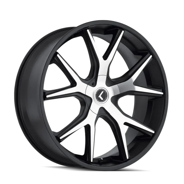 Kraze Splitz KR146 Gloss Black Machined Wheels
