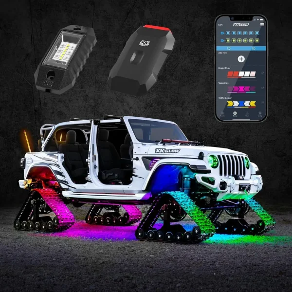 XKGLOW RGBW Addressable LED Rock Light Kits | XKalpha App Controlled (AP-ROCK-ADV , AP-ROCK-STA)