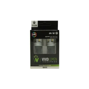 Vivid Lumen 3157 White LED Bulbs High Output – Pair (3157W)