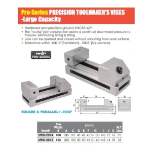 HHIP 5″ ULTRA PRECISION TOOLMAKER’S VISE (3900-2015) - view 4