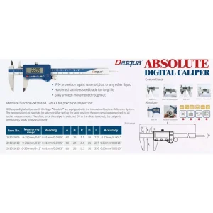 DASQUA 0-150MM/0-6″ ABSOLUTE DIGITAL CALIPER (2010-1005) - view 2