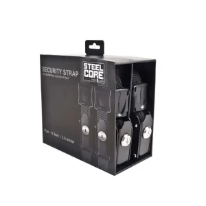 Steelcore Universal 12 Foot Security Strap – Pair, Locking & Cut-Resistant (STLCSSB-12-P)
