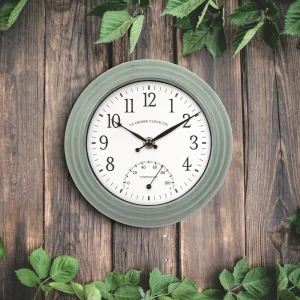 La Crosse Technology Outdoor Wall Clock w/ Thermometer – 8″ (433-3020) - view 4