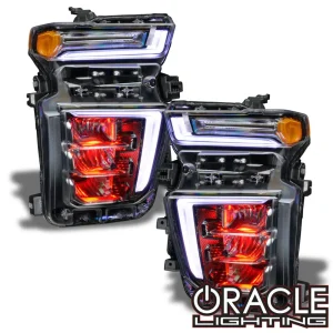 Oracle Lighting 2020-2023 Silverado HD 2500/3500 ColorSHIFT® Demon Eye RGB Upgrade (1453-334)