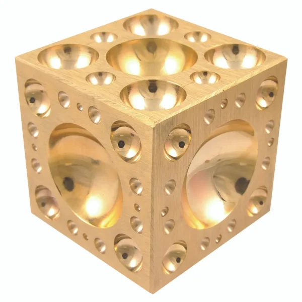 HHIP 3 X 3 X 3″ DAPPING BLOCK SQUARE WITH BRASS 22-62.5MM CAVATIES (8606-3412)