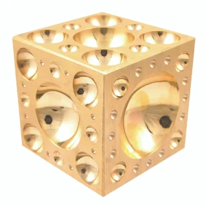 HHIP 3 X 3 X 3″ DAPPING BLOCK SQUARE WITH BRASS 22-62.5MM CAVATIES (8606-3412) - view 2