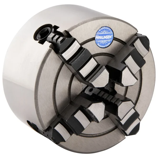 HARLINGEN 4″ 4-JAW INDEPENDENT LATHE CHUCK PLAIN BACK (9713-1102)
