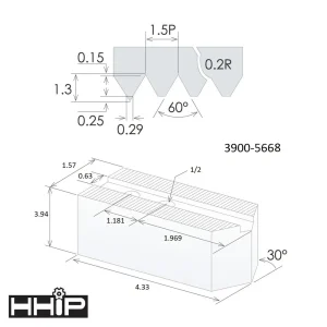 TAIKI TAIKI 3 PIECE 10″ 1.5MM X 60 DEGREE HIGH 100MM STEEL SOFT JAW SET (3900-5668) - view 2