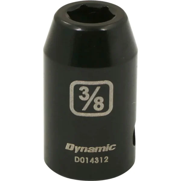 Dynamic Tools 1/2″ Drive 6 Point SAE, 3/8″ Standard Length, Impact Socket (D014312)