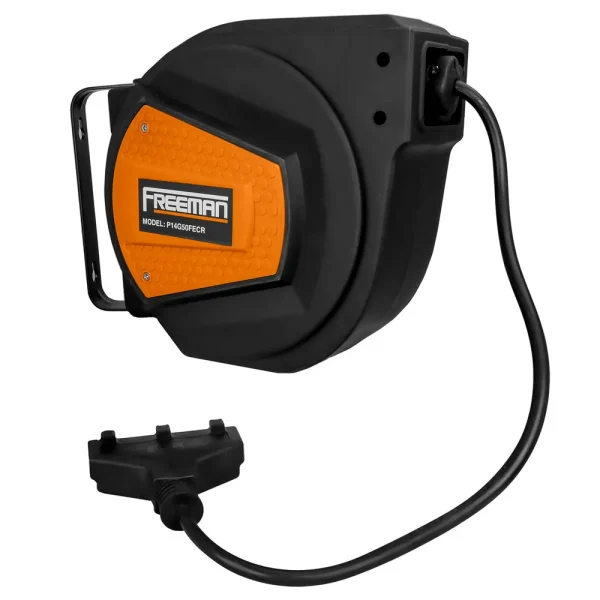 Freeman P14G50FECR 14-Gauge 50′ Retractable Extension Cord Reel (P14G50FECR)