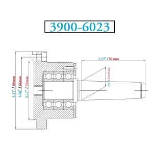 HHIP MT3 X 80M REVOLVING TAILSTOCK FOR 3″ PLAIN BACK CHUCKS (3900-6023) - view 4