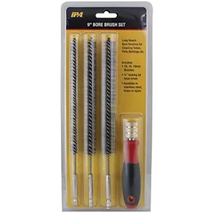 IPA 8083 Stainless Steel Brush 3 Pk 9 Long 10Mm 15Mm 19Mm W/Dr