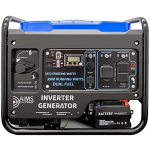 AIMS Power Dual Fuel Inverter Generator Clean Pure Power (GEN3850W120VD)