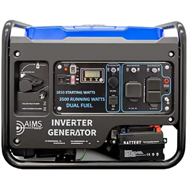 AIMS Power Dual Fuel Inverter Generator Clean Pure Power (GEN3850W120VD)