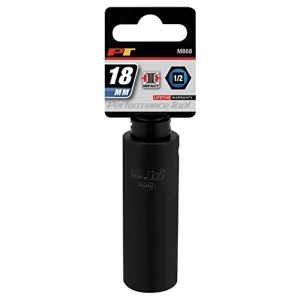 Performance Tool M868 1/2 Drive 6pt Impact Socket, 18mm