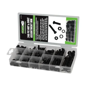 GRIP 43164 240 pc Nut & Bolt Assortment MM – Machine Bolts, Hex Nuts