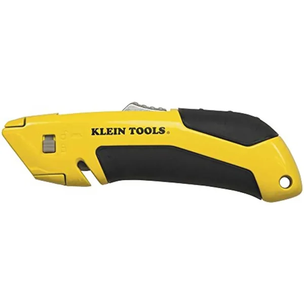 Klein Tools Self-Retracting Utility Knife Rubber Handle For No-Slip Grip (44136)
