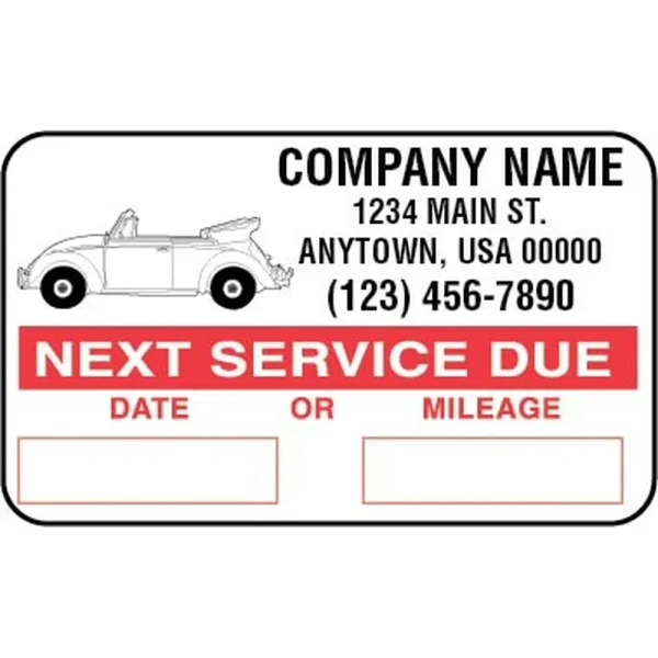 John Dow SCL-1000 Logo Service Reminder Stickers – Roll 1,000