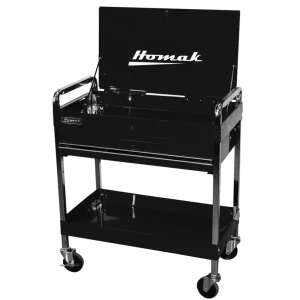 Homak 32-Inch Professional 1 Drawer Service Cart, Black (BK05500190)