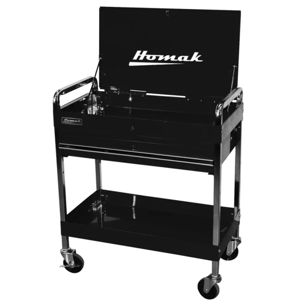 Homak 32-Inch Professional 1 Drawer Service Cart, Black (BK05500190)