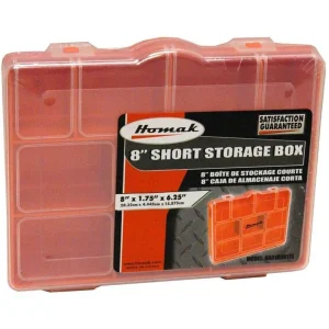 Homak 6-1/4″ x 8″ Plastic Tool Storage Box (HA01086175)