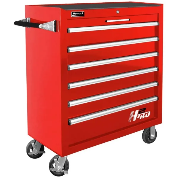 Homak H2PRO Roller Cabinet 36″ Red (RD04036061)