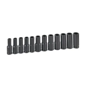 Grey Pneumatic 1/2″ Dr. Deep Length Magnetic Impact Set 12pc (1512MDG)